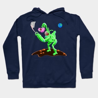 Alien taking a selfie Hoodie